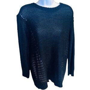 Pink Angel Black Sweater Large